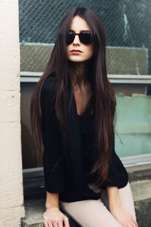 long hair // brunette