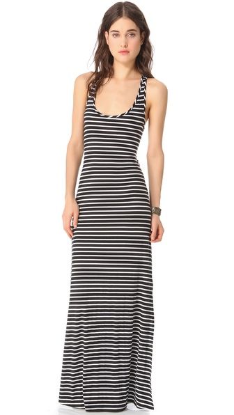 Blue Life Sexy Dress in Black and White Stripe -   Love maxi dresses!