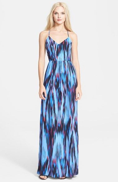 Parker 'Miles' Print Silk Maxi Dress in Riviera Streak -   Love maxi dresses!