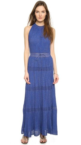 M Missoni Long Pleated Dress in Royal Blue -   Love maxi dresses!