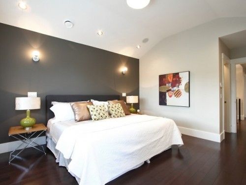 master bedroom wall color ideas. love the dark/light contrast
