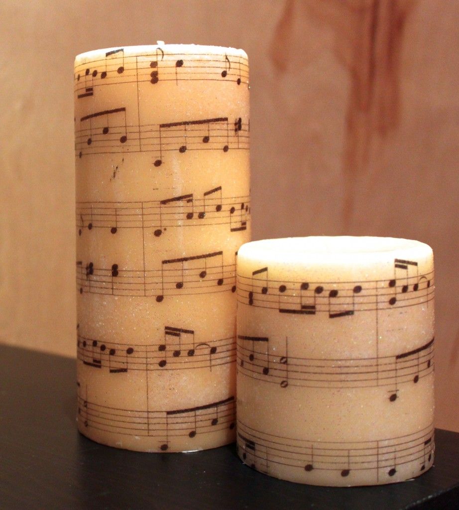 music note candles