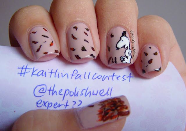 nails | fall fun with snoopy! ♥