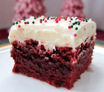 oh em gee. Red Velvet Brownies….with cream cheese frosting