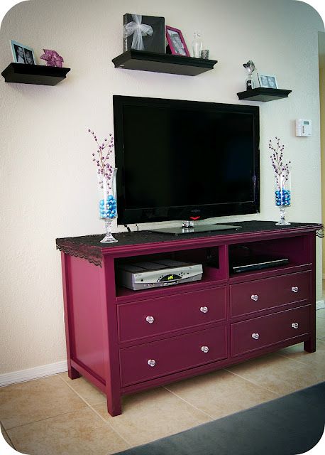 old dresser into beautiful tv stand