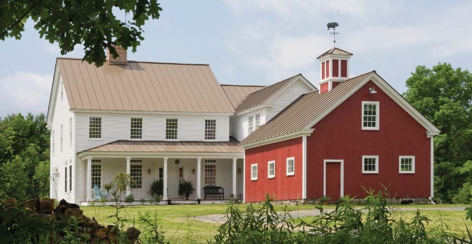 old farm house- new farm house… what a wonderful compromise! My husbands barn