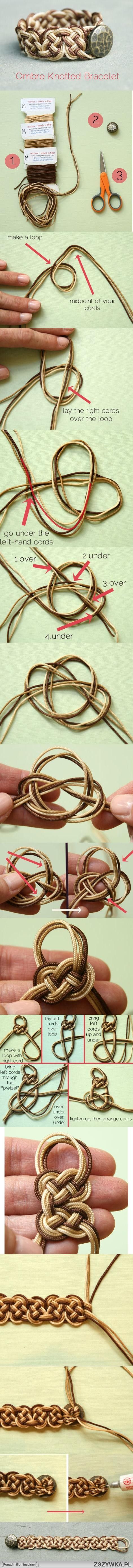 How to DIY Ombre Celtic Knot Bracelet
