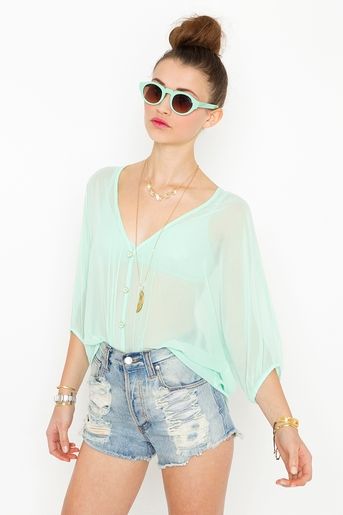 pastel chiffon blouse