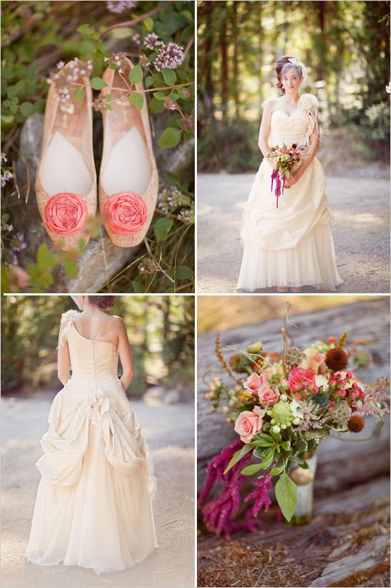 peach wedding shoes