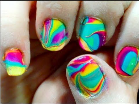 rainbow nail polish