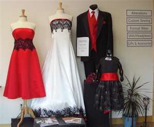 red & black wedding