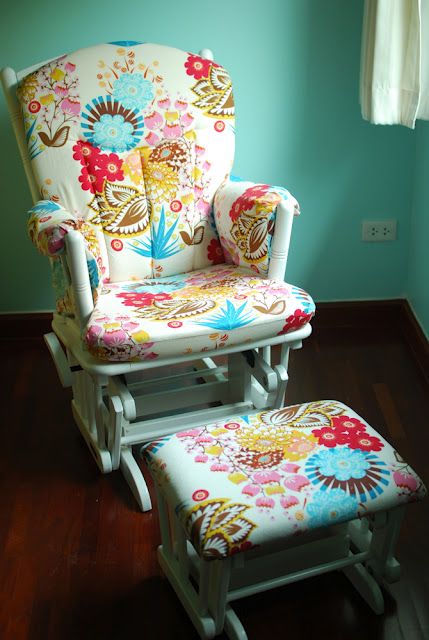 reupholstered glider (how-to, for the future)