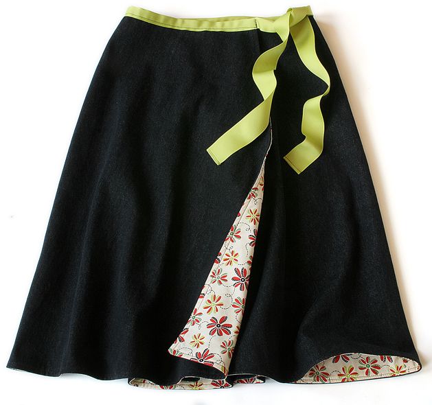 reversible wrap skirt (w/ beginner instructions)