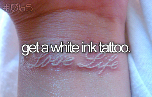 white ink tatt