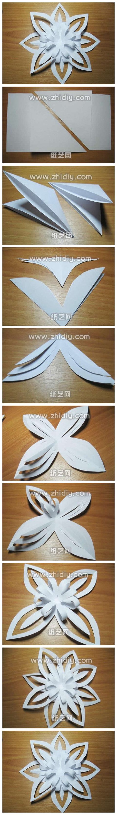 3-D paper snowflake