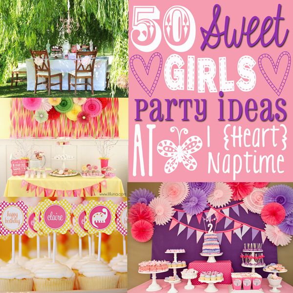 50 AMAZING girl Birthday party ideas! #parties #events