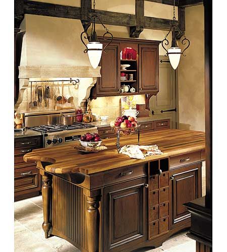 Tuscan kitchen, island