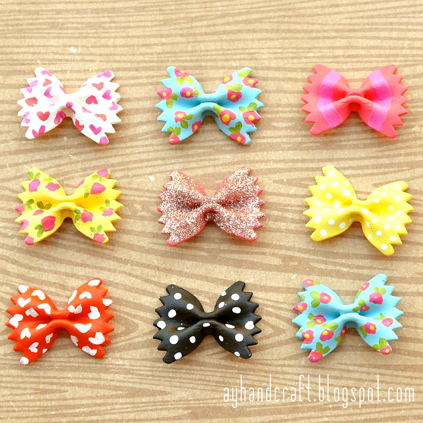 A DIY for painted pasta (these would be a fun way to jazz up plain hair clips!)