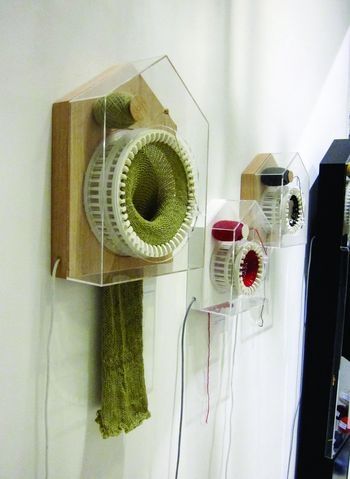 A clock that knits a scarf once a year. What the what?