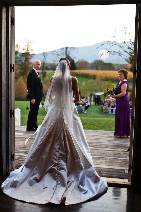 A shot that's often missed – the bride just before walking down the aisle.