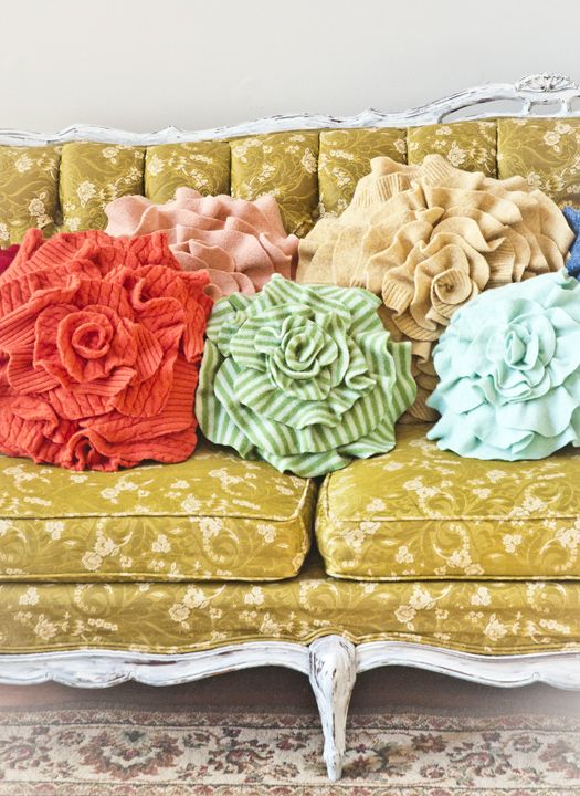 Amazing Recycled Sweater Pillows