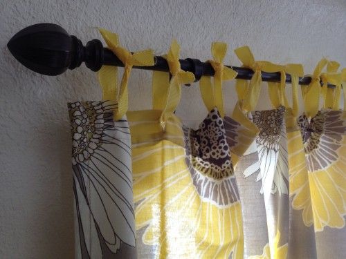 An Affordable Way to Add Color to a Room. Shower Curtains + Ribbon = New Curtain