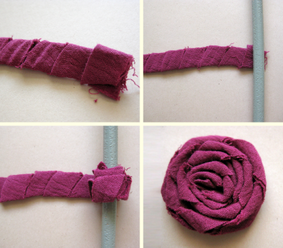 An easier way to make fabric flowers!