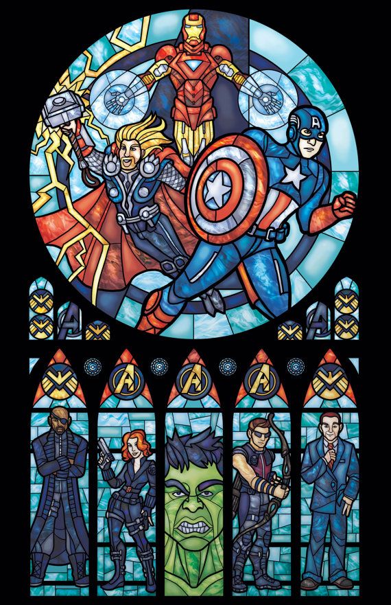 Avengers Stained Glass.
