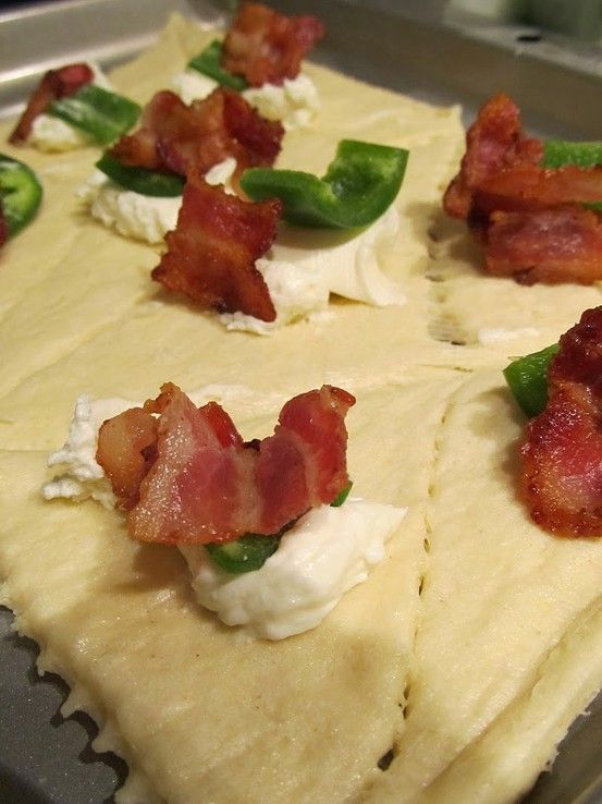 Bacon, Cream Cheese, Jalapeno and Crescent rolls