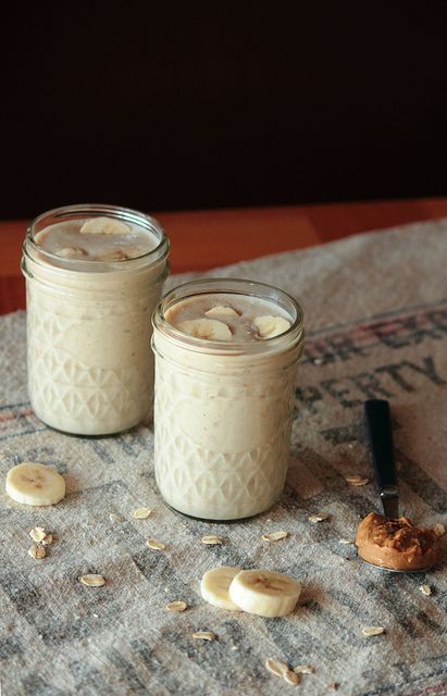 Banana Peanut Butter Protein Smoothie by pastryaffair
