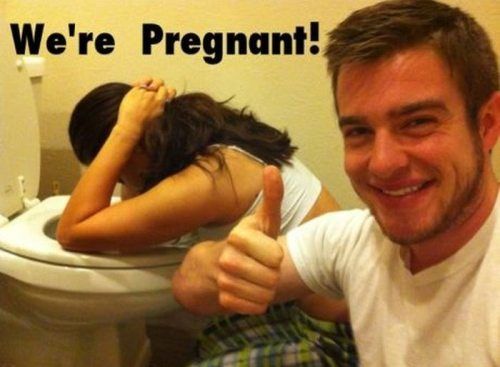 Best pregnancy announcement ever. Haha