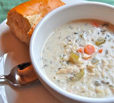 Best soup ever – slow cooker creamy chicken and wild rice soup