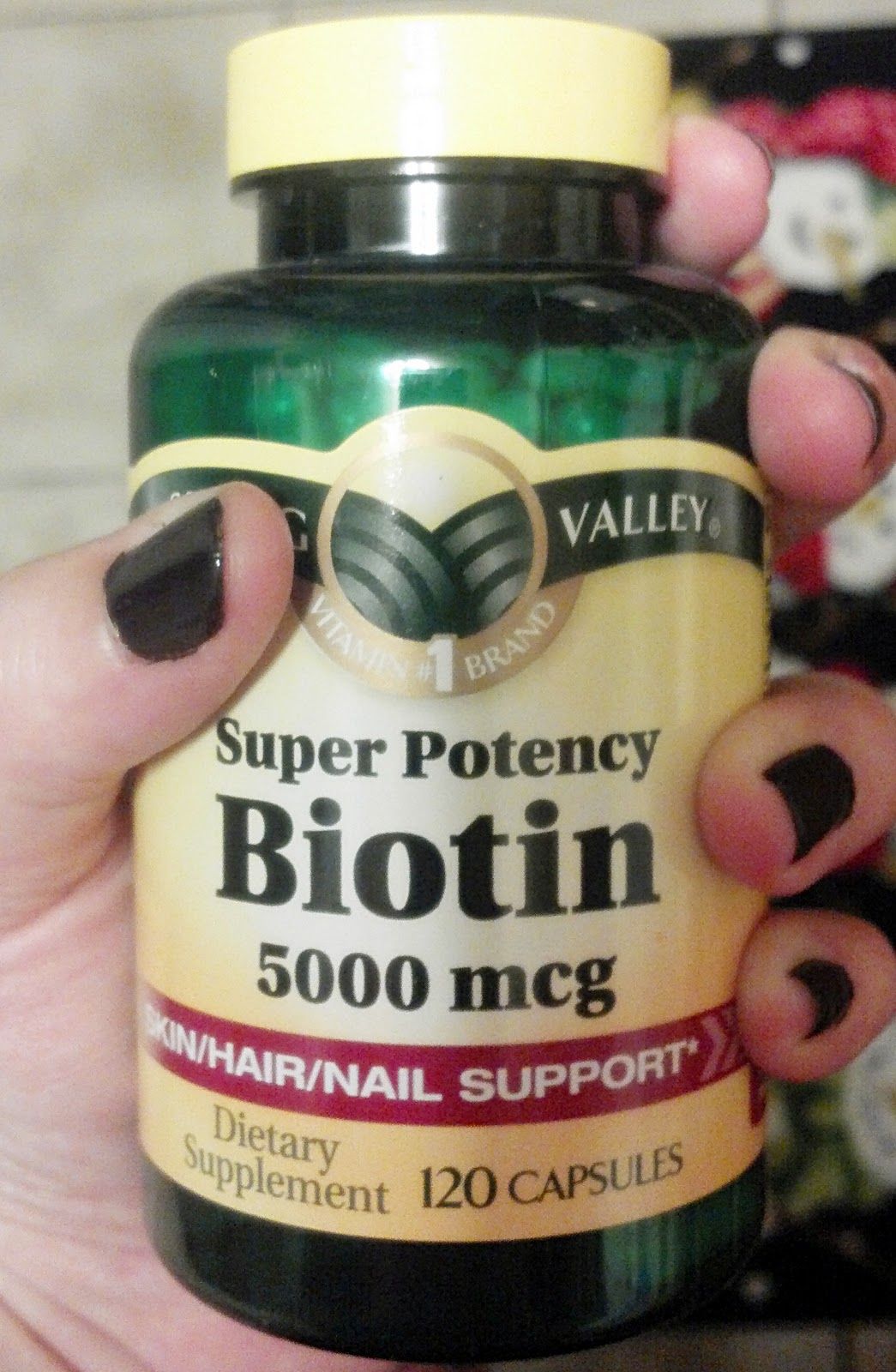 Biotin makes hair and nails grow fast and thick. It's good for your skin and