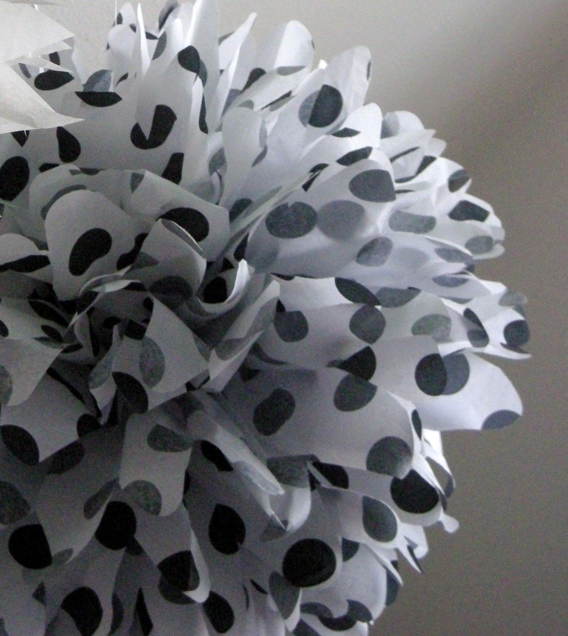 Black and White Polka Dot …  1 tissue paper pom // graduation party // new yea