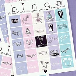 Bridal Shower Bingo… could make one for a baby shower as well.