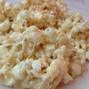 Butter, brown sugar and marshmallows….pour over popcorn….MELT in your MOUTH