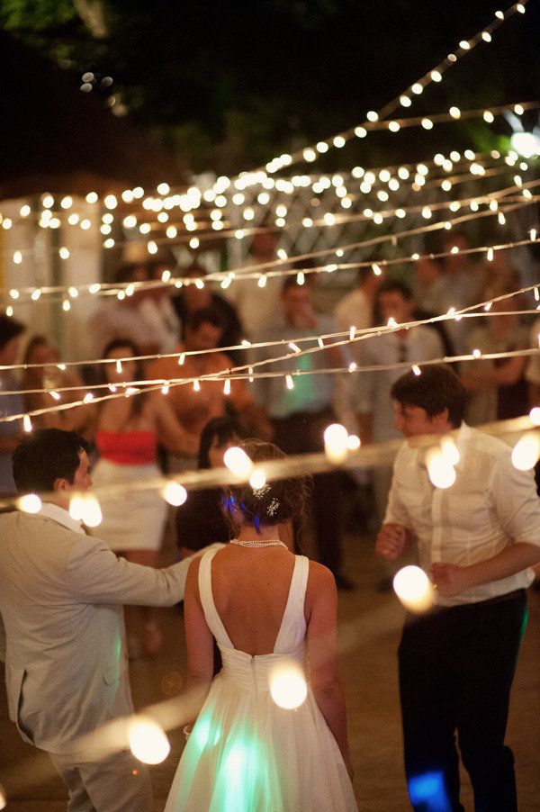 Canopy of lights over an outdoor dance floor!