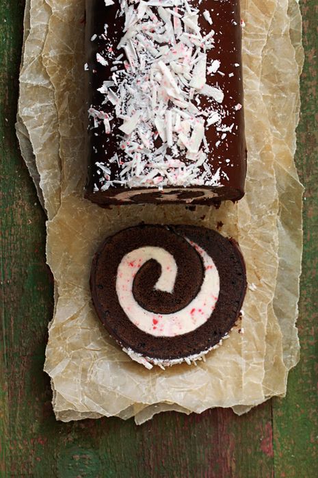 Chocolate peppermint roll. For Christmas!