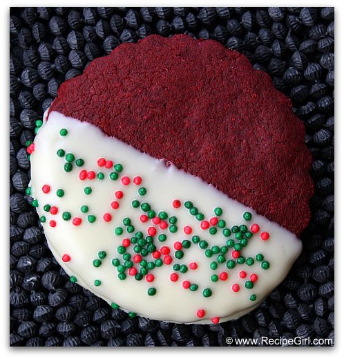 Christmas Cookie Exchange: Red Velvet Shortbread Cookies | Recipe Girl