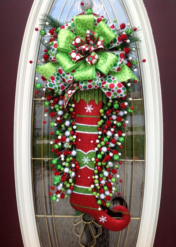 Christmas Wreath Door Wreath Teardrop by AnExtraordinaryGift