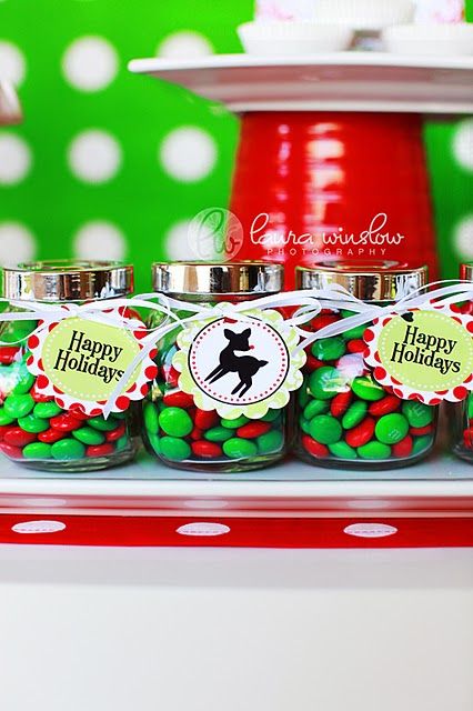 Christmas party candy jars