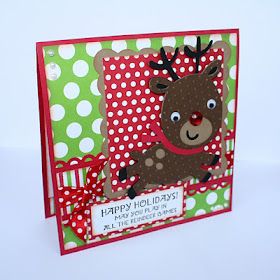 Christmas reindeer card with cricut