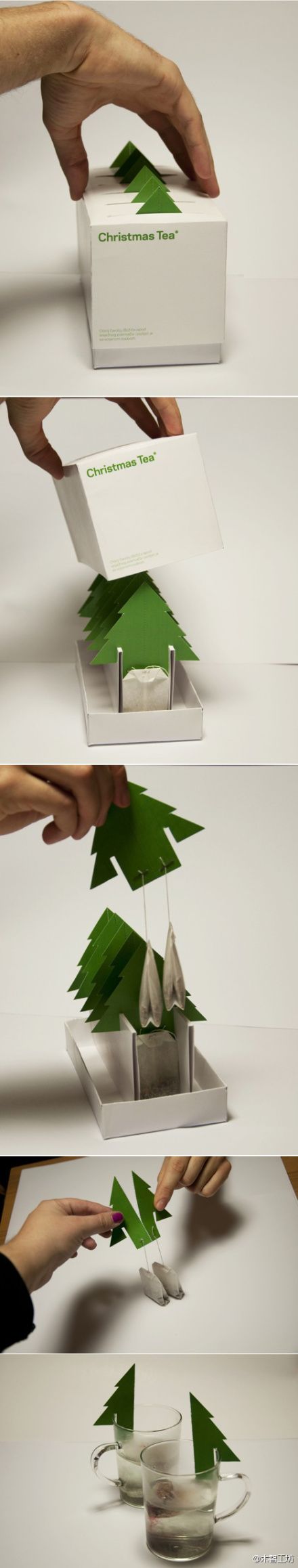 Christmas tree tea bags (Christmas Tea).  Designer: Mint – Maja Matas, Kresimir