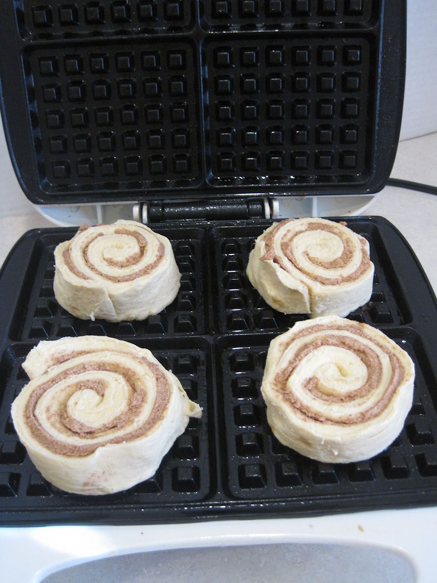 Cinnamon Roll Waffles – brilliant! This is actually the best idea ever.