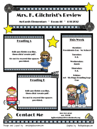 Classroom Newsletters. Fill in the blank PDF.  Even has a Hollywood themed one.