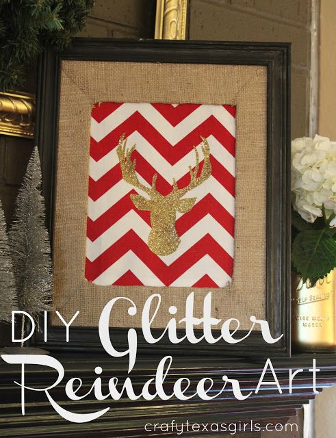 Crafty Texas Girls: Craft It: Glitter Reindeer Art with Tulip Shimmer Sheets