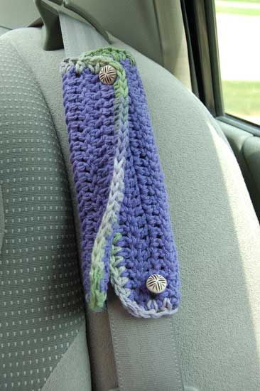 Crochet Seat Belt Cozy and Free Pattern