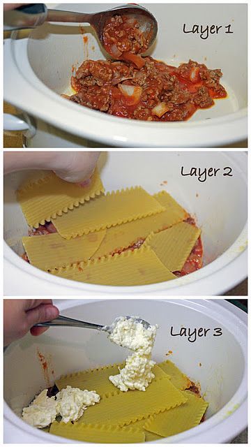 Crockpot lasagna and you don't even have to cook the noodles first..heard of
