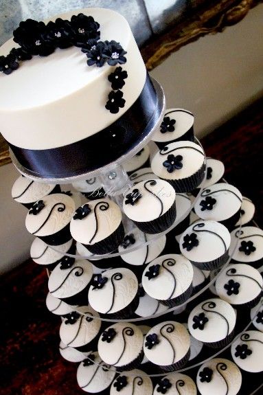 Cupcake wedding cake.
