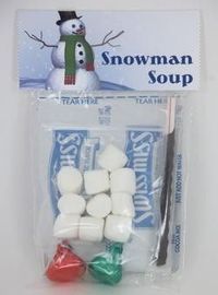 Cute Classmates gifts—Snowman Soup- 1 individual packet hot chocolate mix ,2-3